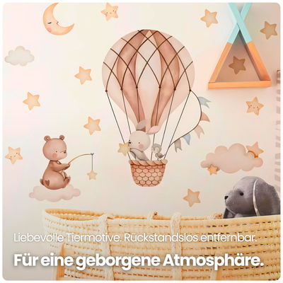 Wandsticker für Baby- & Kinderzimmer – Liebevolle Tiermotive & sanfte Farben