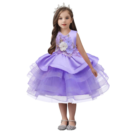Süßes luftiges Prinzessin-Kleid für Mädchen; hochwertig und elegant