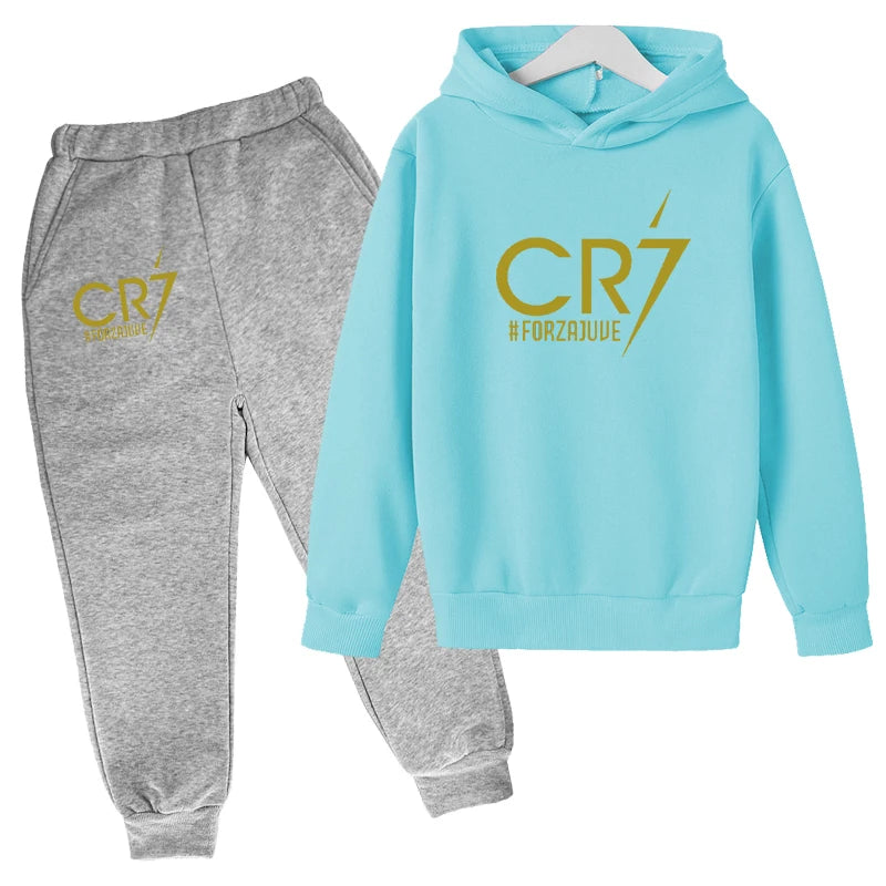 2 tlg-Jogging Set CR7 Jogging Hose mit langarmigem Hoodie