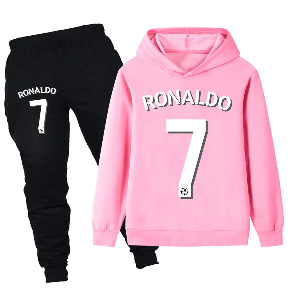 CR7 bedrucktes 2tlg- Set Jogginghose mit Kaputzenhoodie