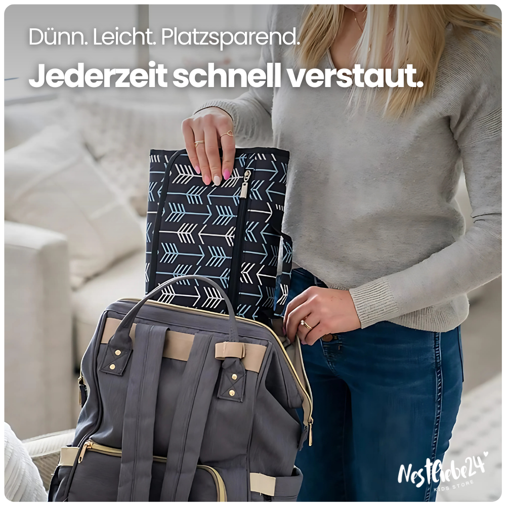 Tragbare Wickelunterlage mit Einhandöffnung – Sauber, praktisch & immer dabei