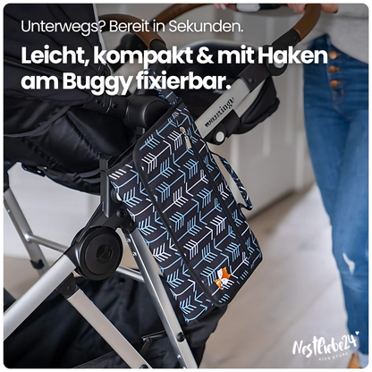 Tragbare Wickelunterlage mit Einhandöffnung – Sauber, praktisch & immer dabei