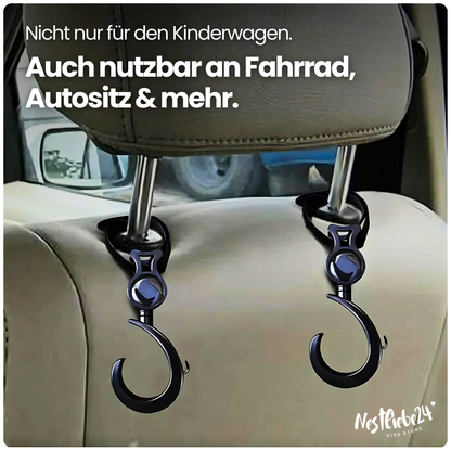 360° Kinderwagen-Haken – Robust, praktisch & vielseitig