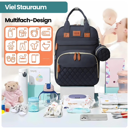 3-in-1 Wickelrucksack mit faltbarem Babybett – Für maximale Flexibilität unterwegs