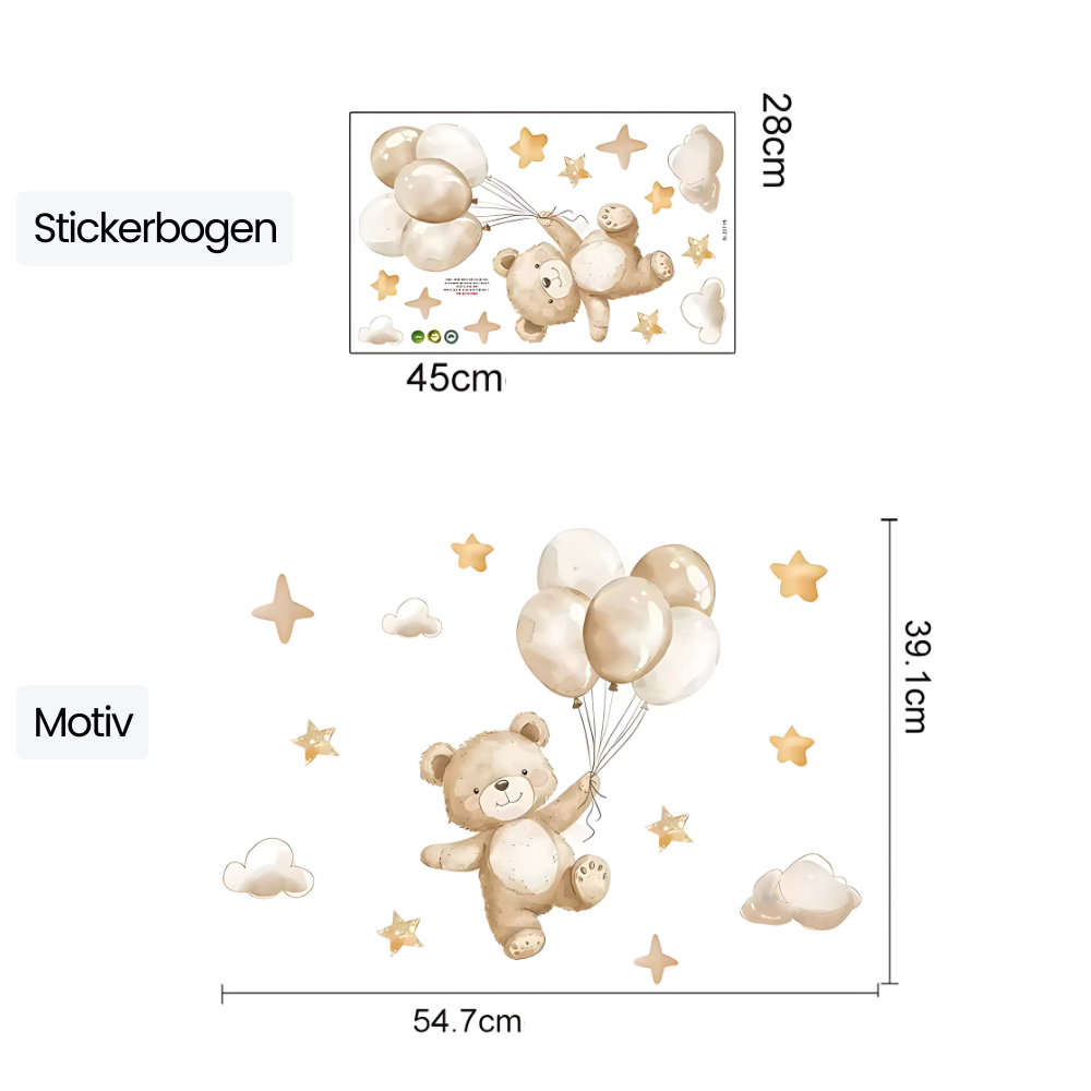 Wandsticker für Baby- & Kinderzimmer – Liebevolle Tiermotive & sanfte Farben