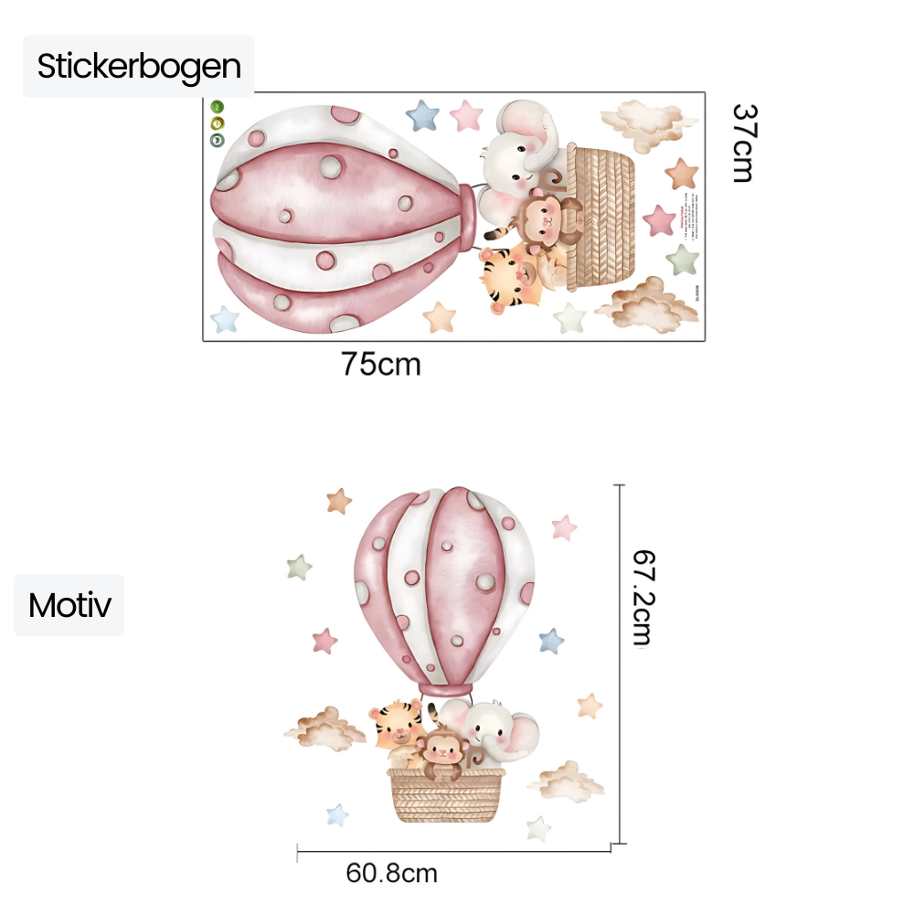 Wandsticker für Baby- & Kinderzimmer – Liebevolle Tiermotive & sanfte Farben