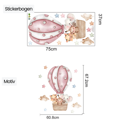 Wandsticker für Baby- & Kinderzimmer – Liebevolle Tiermotive & sanfte Farben