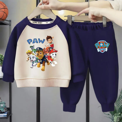 PAW PATROL 2 Tlg-Set Langarmiges Shirt mit Hose; Kuschelig, praktisch, warm