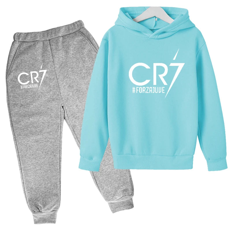 2 tlg-Jogging Set CR7 Jogging Hose mit langarmigem Hoodie
