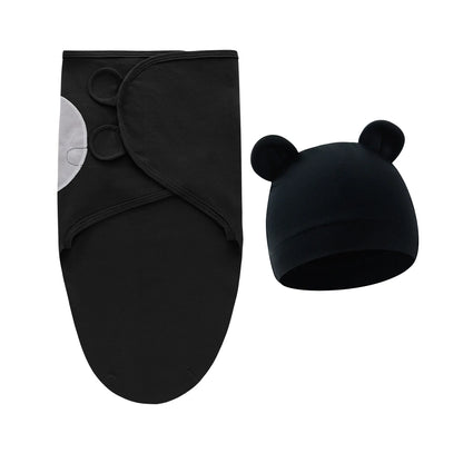 2 teiliges Set- Baby Wickeltuch mit passender Mütze