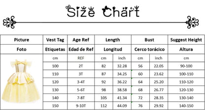 Mädchen Prinzessin-Kostüm; Aurora, Rapunzel, Sofia, Cinderella, Belle