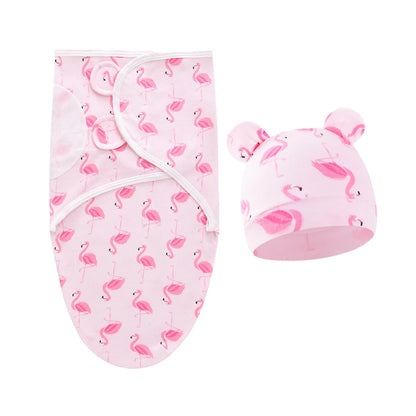 2 teiliges Set- Baby Wickeltuch mit passender Mütze