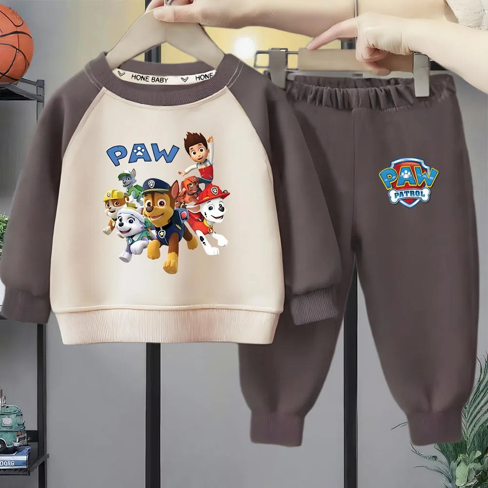 PAW PATROL 2 Tlg-Set Langarmiges Shirt mit Hose; Kuschelig, praktisch, warm