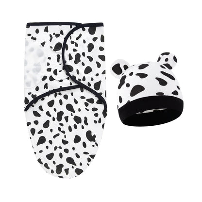 2 teiliges Set- Baby Wickeltuch mit passender Mütze