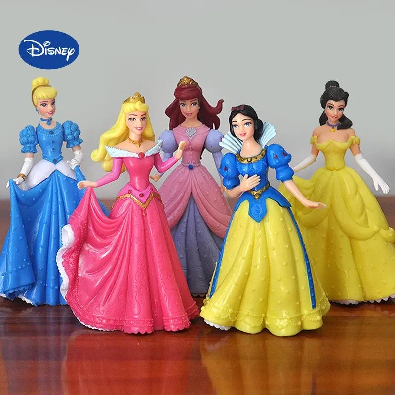 5Pcs/Set Disney Prinzessin Figur; Schneewittchen, Cinderella, Belle, Aurora,Tiana; Spielfiguren kompakt und trendig