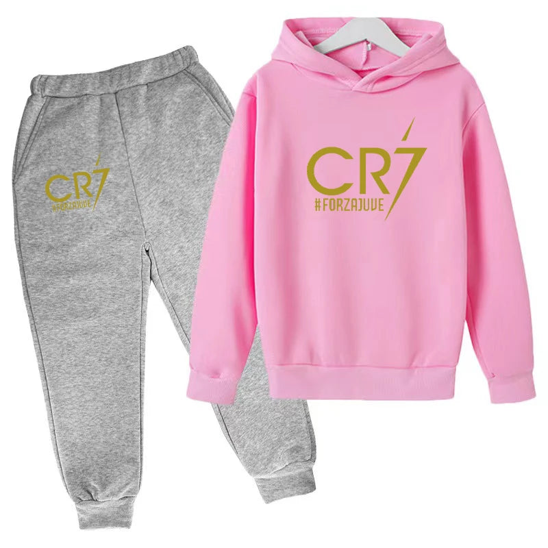 2 tlg-Jogging Set CR7 Jogging Hose mit langarmigem Hoodie