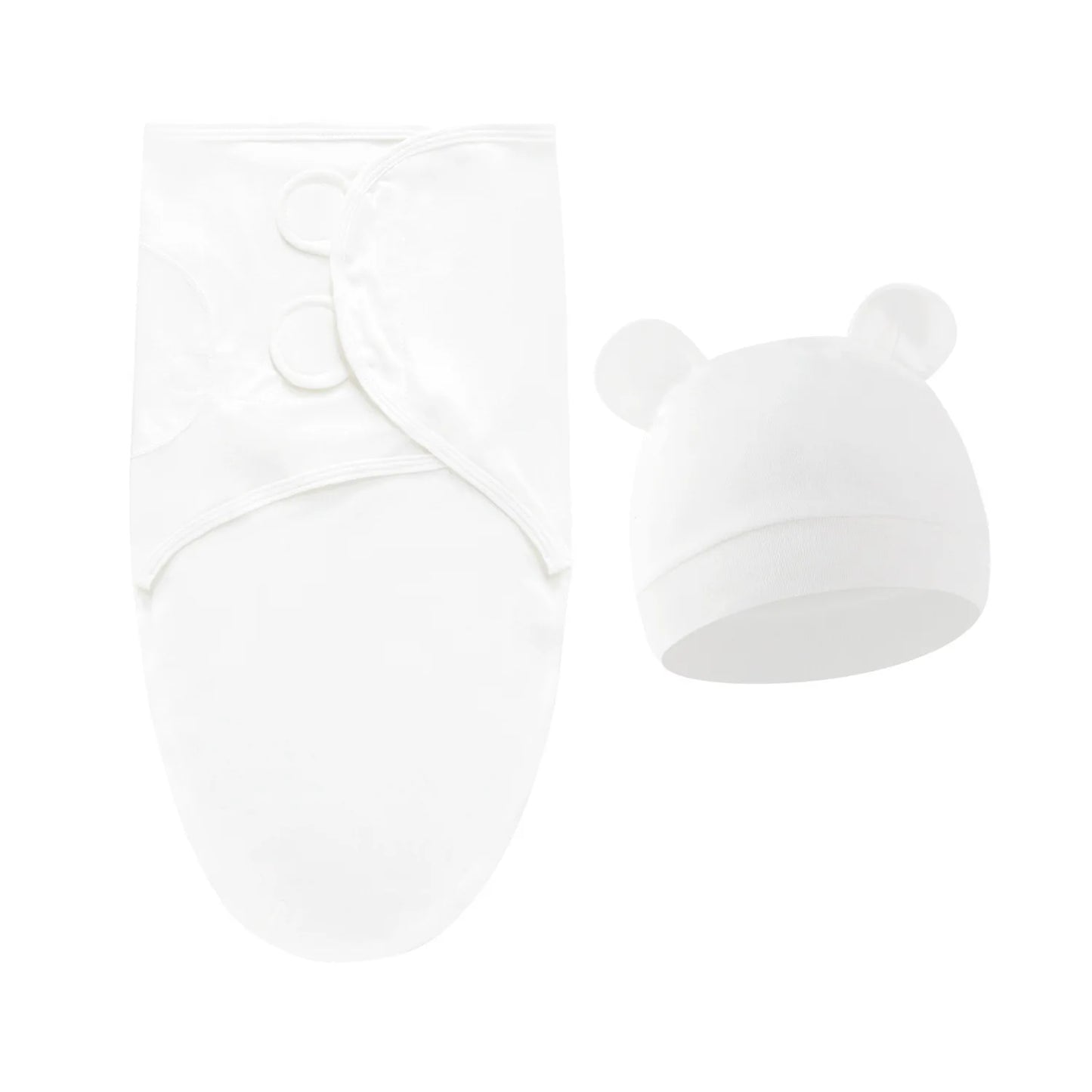 2 teiliges Set- Baby Wickeltuch mit passender Mütze