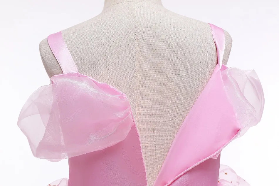 Mädchen Prinzessin-Kostüm; Aurora, Rapunzel, Sofia, Cinderella, Belle