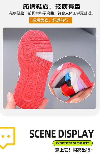 Disney PU Leather Mickey/ Minnie Maus Sneaker mit LED-Sohle