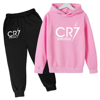 2 tlg-Jogging Set CR7 Jogging Hose mit langarmigem Hoodie