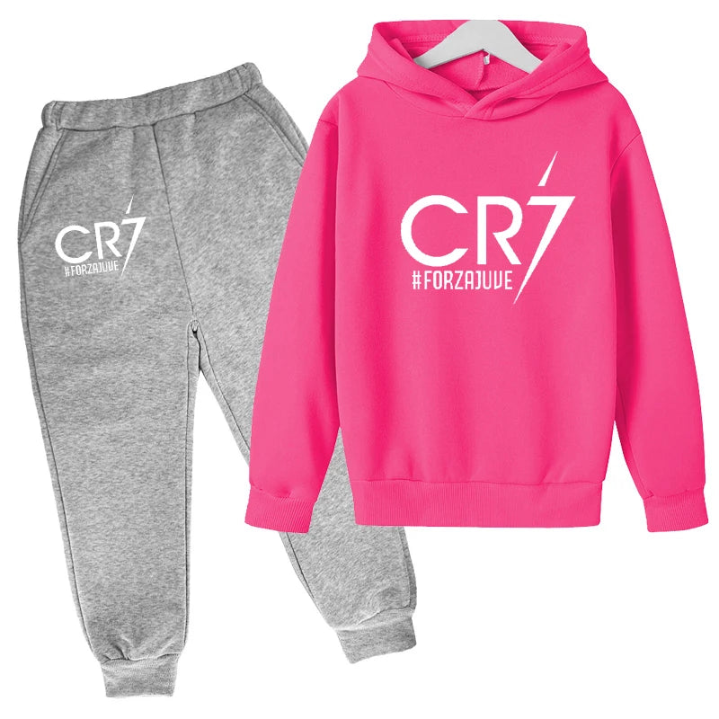 2 tlg-Jogging Set CR7 Jogging Hose mit langarmigem Hoodie