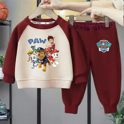 PAW PATROL 2 Tlg-Set Langarmiges Shirt mit Hose; Kuschelig, praktisch, warm