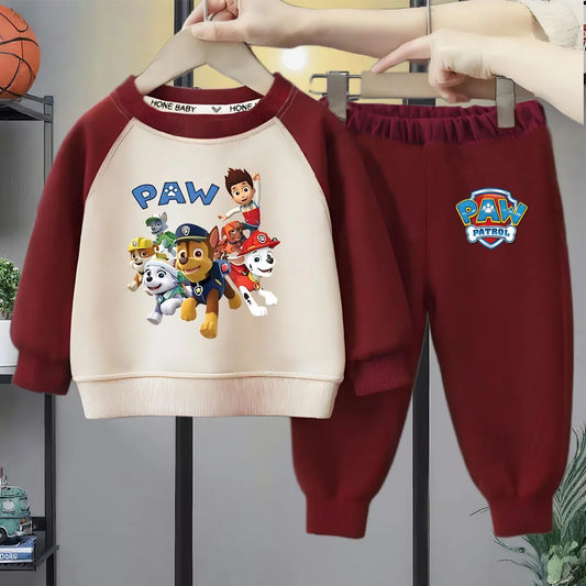 PAW PATROL 2 Tlg-Set Langarmiges Shirt mit Hose; Kuschelig, praktisch, warm