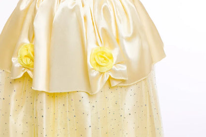 Mädchen Prinzessin-Kostüm; Aurora, Rapunzel, Sofia, Cinderella, Belle