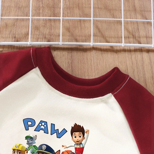 PAW PATROL 2 Tlg-Set Langarmiges Shirt mit Hose; Kuschelig, praktisch, warm