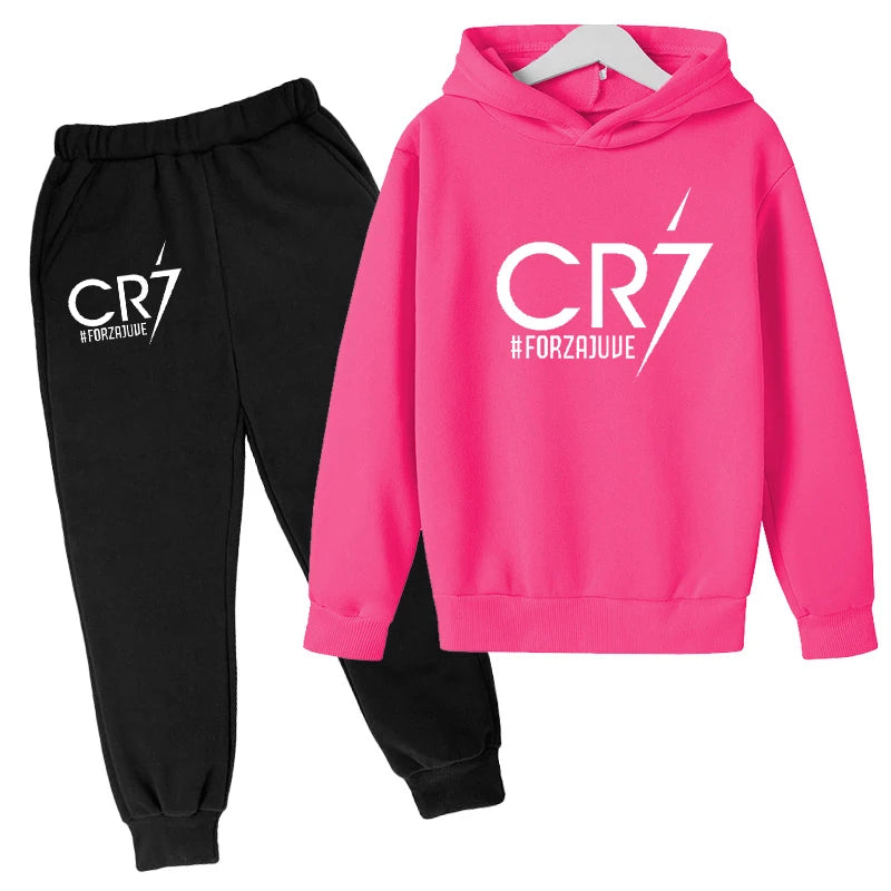 2 tlg-Jogging Set CR7 Jogging Hose mit langarmigem Hoodie