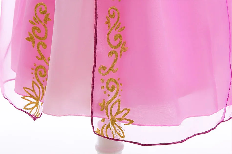 Mädchen Prinzessin-Kostüm; Aurora, Rapunzel, Sofia, Cinderella, Belle