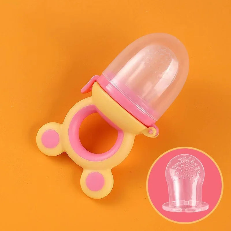Babyschnuller mit Ansatz für Obst und Gemüse zum Beißen; süß und praktisch
