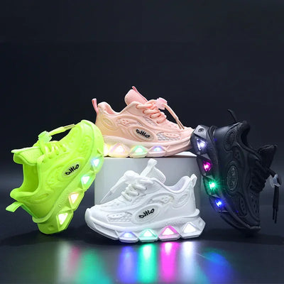 Babyschuhe für Mädchen und Jungen mit LED-Sohle