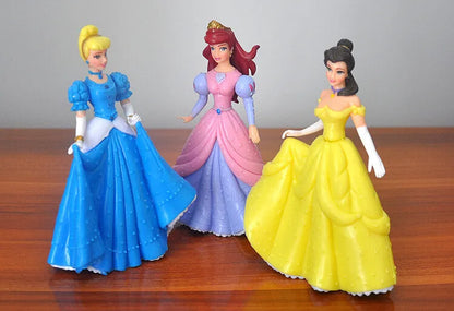 5Pcs/Set Disney Prinzessin Figur; Schneewittchen, Cinderella, Belle, Aurora,Tiana; Spielfiguren kompakt und trendig