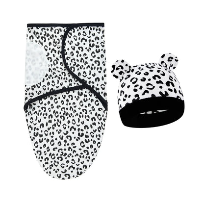 2 teiliges Set- Baby Wickeltuch mit passender Mütze